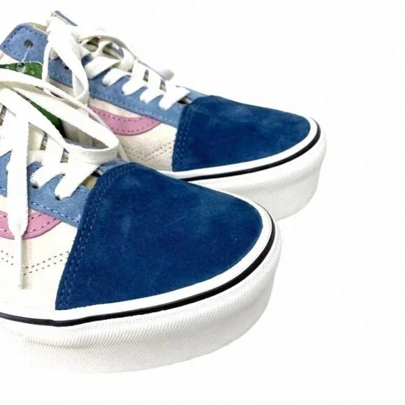 VANS Old Skool Platform For Women Sherpa Suede Multi VN0A7Q5MMUL Shoes Top Low